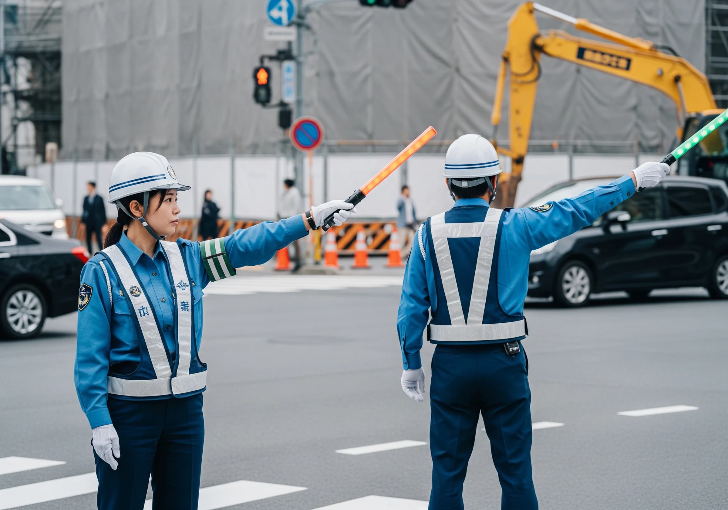 複数車線・交差点にも対応する誘導体制